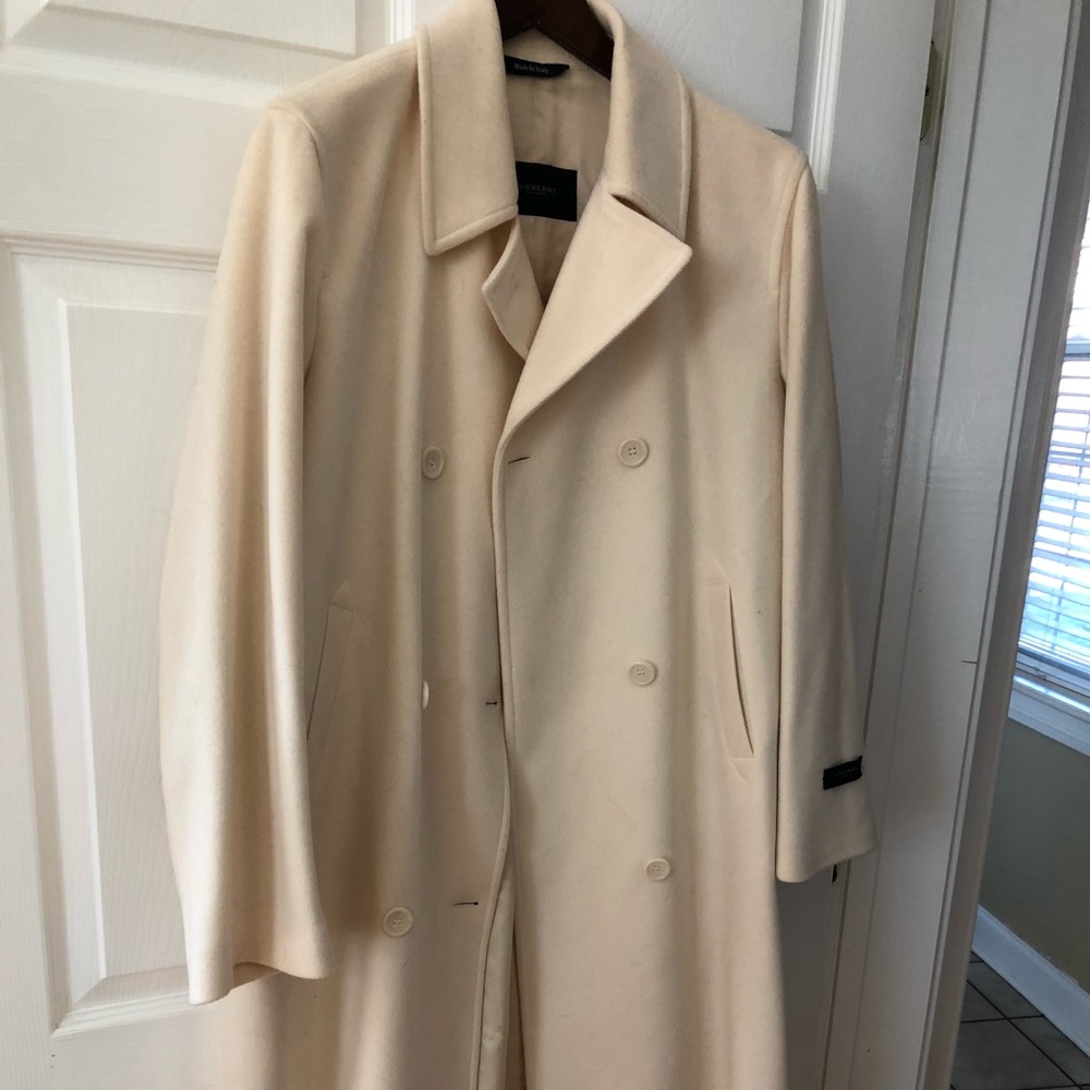 White wool Coach wool coat